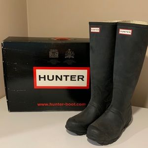 Hunter Women’s back adjustable rain boots size 8